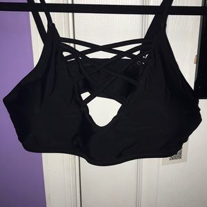 Cupshe black bathing suit top
